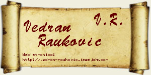 Vedran Rauković vizit kartica